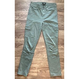 NWOT Paige Anthropologie Women 27 Green HighRise Hoxton Ankle Skinny Cargo Denim